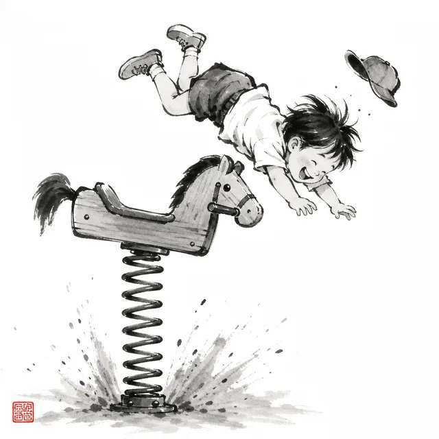 Bucked off the spring rider: the everyday analogy for Hane Goshi