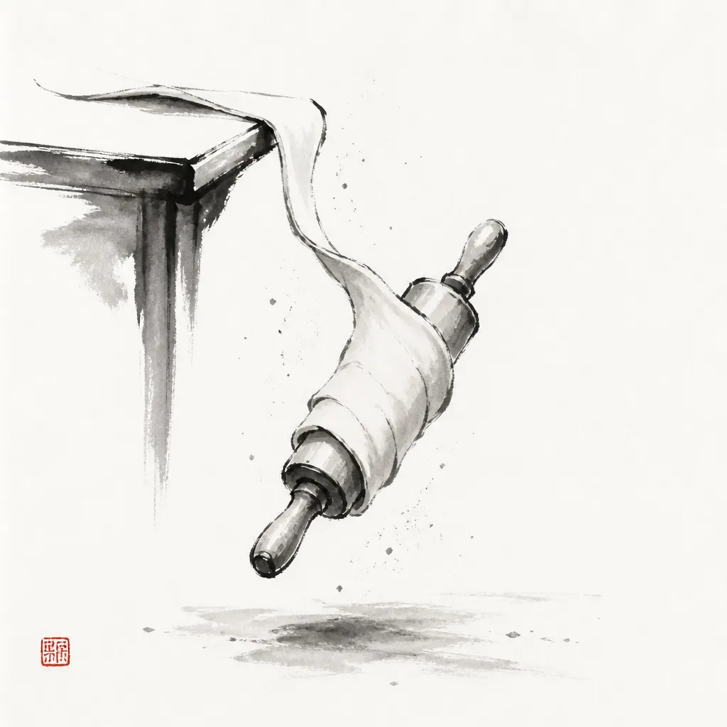 Dough wrapped around a falling rolling pin: the everyday analogy for Hane Makikomi