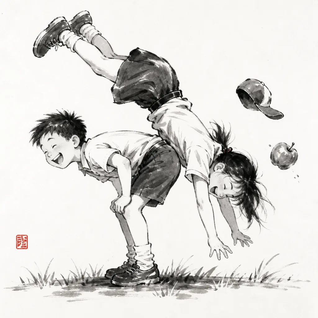 Leapfrog partner stands up: the everyday analogy for Harai Goshi