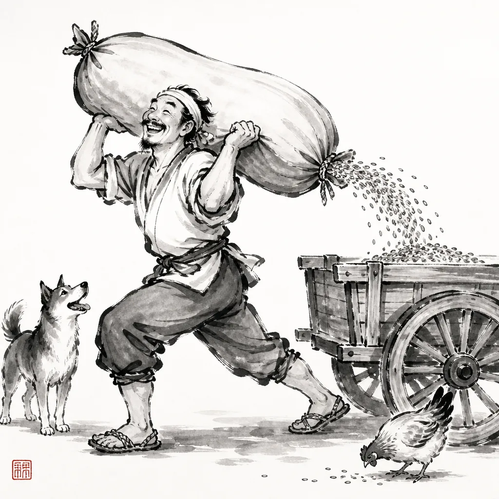 Farmer flips the grain sack: the everyday analogy for Kata Guruma