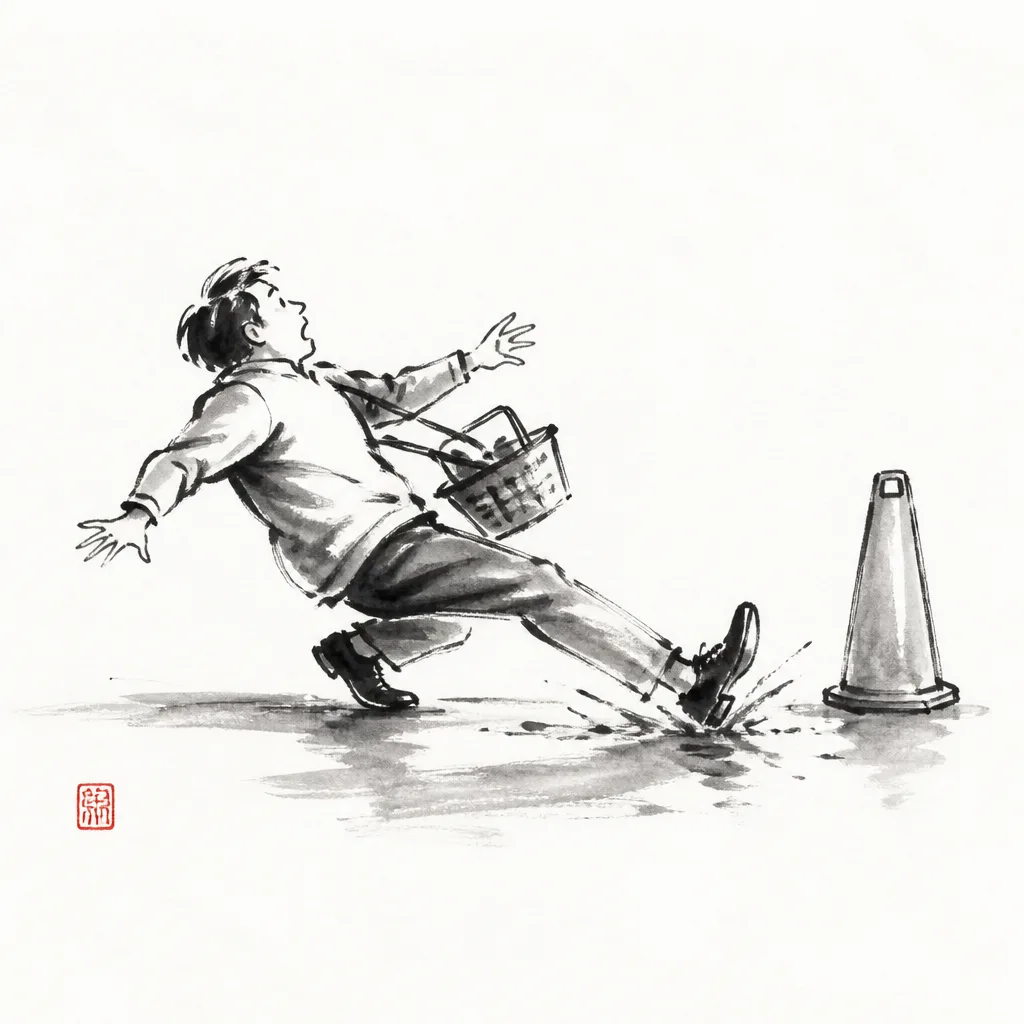 The just-mopped floor slip: the everyday analogy for Kouchi Gari