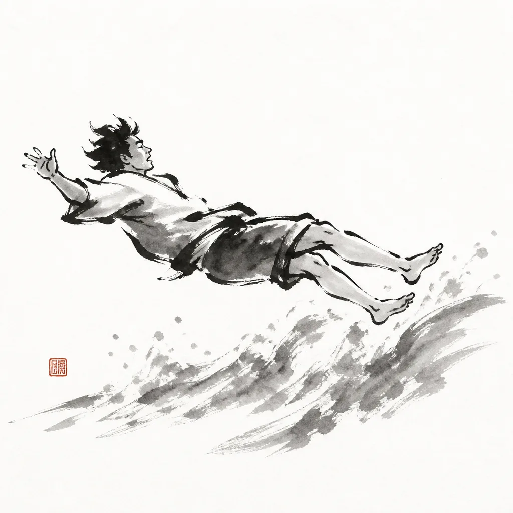 Wave sweeps your feet seaward: the everyday analogy for Okuri Ashi Harai