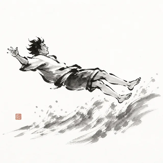 Wave sweeps your feet seaward: the everyday analogy for Okuri Ashi Harai