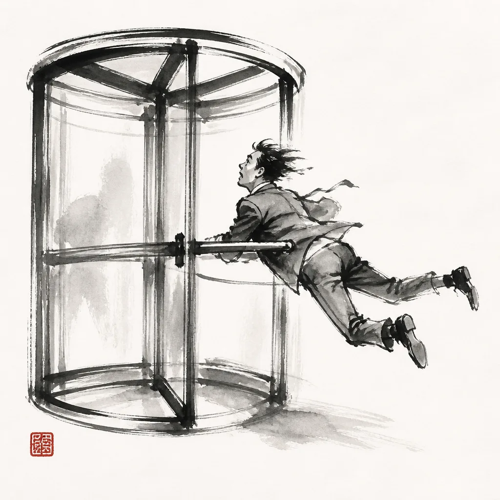 Slung by the revolving door: the everyday analogy for Uki Goshi